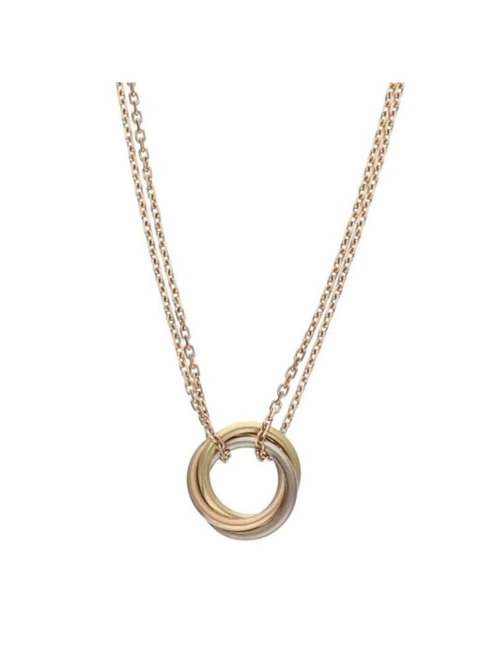 Cartier Baby Trinity Circle 18k Yellow Goldwgpg Necklace
